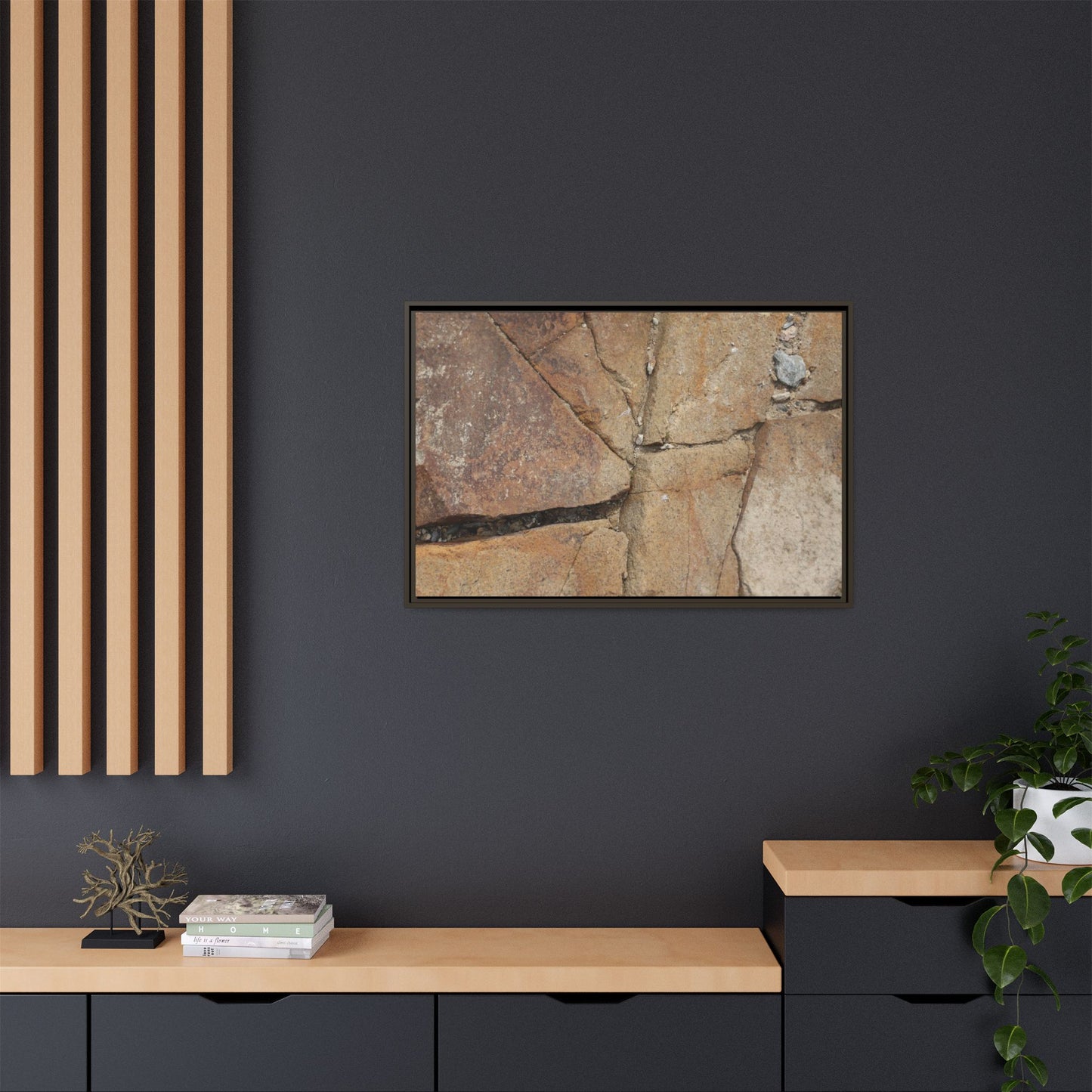 Rusty Crevices - Unique Stretched Canvas Wall Art