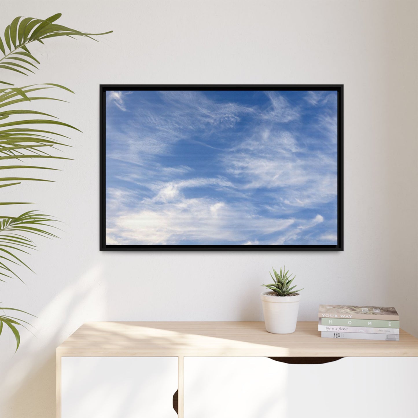 Ethereal Blue Tapestry - Unique Stretched Canvas Wall Art