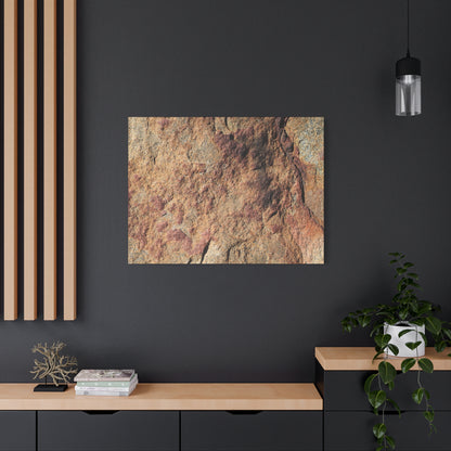 Lithic Veins of Ember - Unique Frameless Canvas Wall Art
