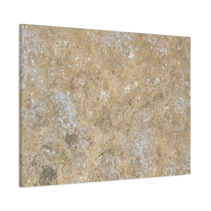 Bubbles in Sand - Unique Frameless Canvas Wall Art