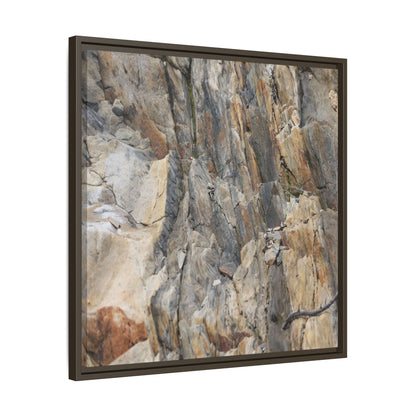 Stone's Silent Symphony - Unique Stretched Canvas Wall Art