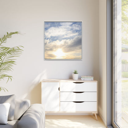 Sky's Ethereal Whisper - Unique Stretched Canvas Wall Art