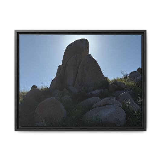 Boulder Silhouette - Unique Stretched Canvas Wall Art