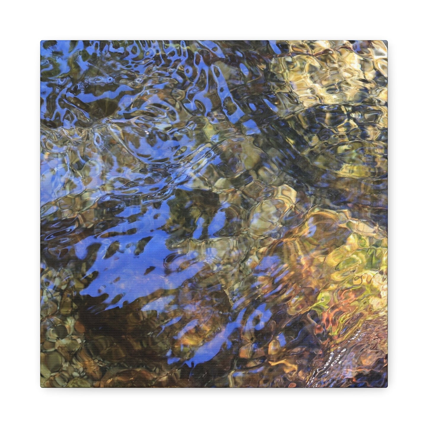 Azure Fragments - Unique Frameless Canvas Wall Art