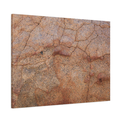 Cracked Earth's Whisper - Unique Frameless Canvas Wall Art