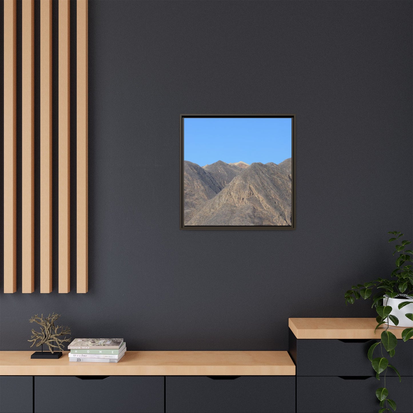 Echoes of Barren Peaks - Unique Stretched Canvas Wall Art - Art By Earth
