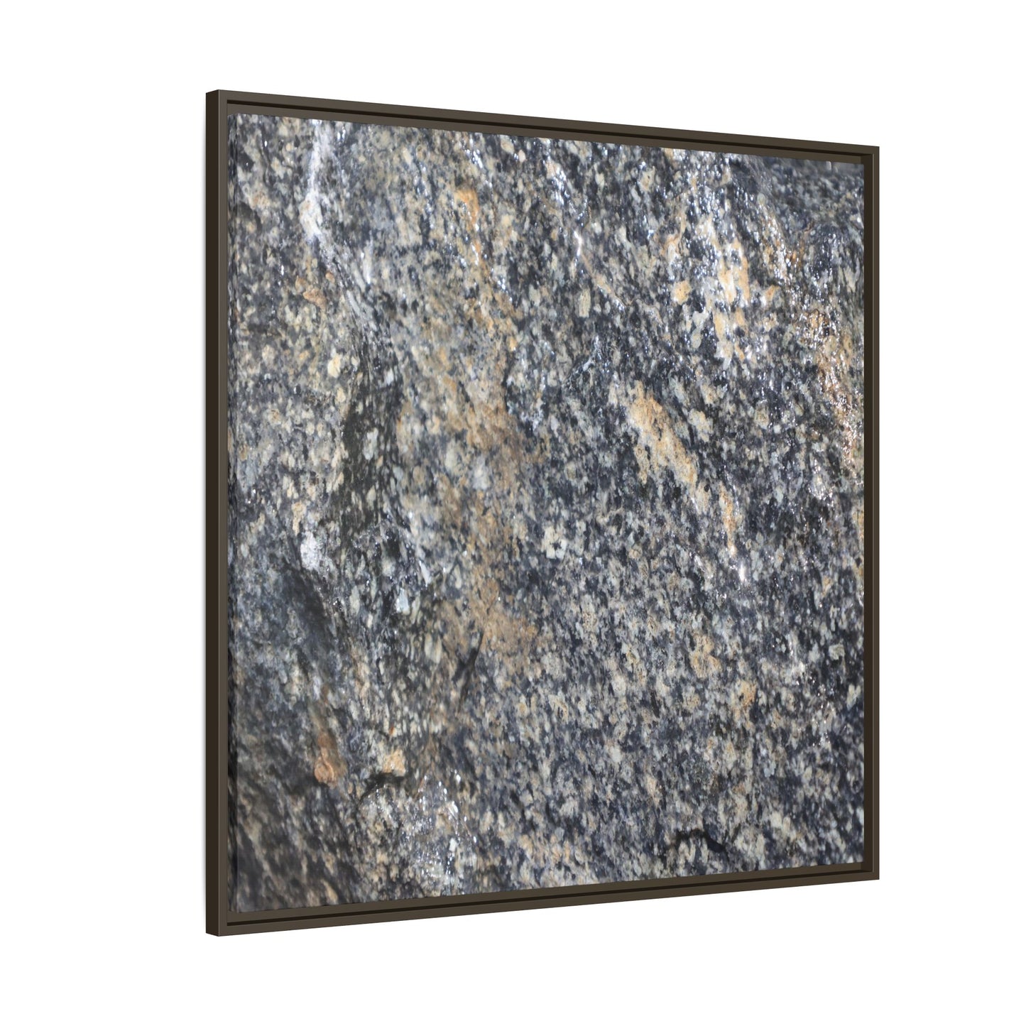 Crystalline Echoes - Unique Stretched Canvas Wall Art