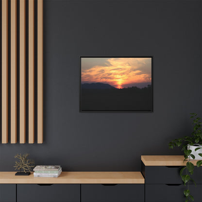 Gilded Horizon - Unique Stretched Canvas Wall Art