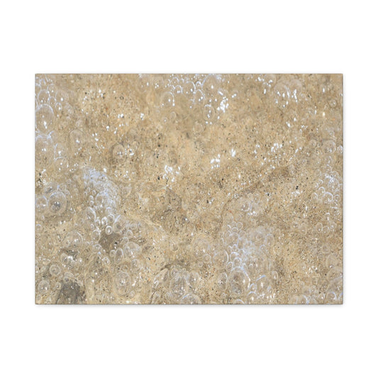 Bubbles in Sand - Unique Frameless Canvas Wall Art