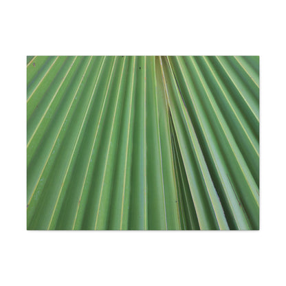 Fan of Green - Unique Frameless Canvas Wall Art
