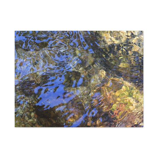Azure Fragments - Unique Frameless Canvas Wall Art