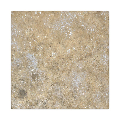 Bubbles in Sand - Unique Frameless Canvas Wall Art
