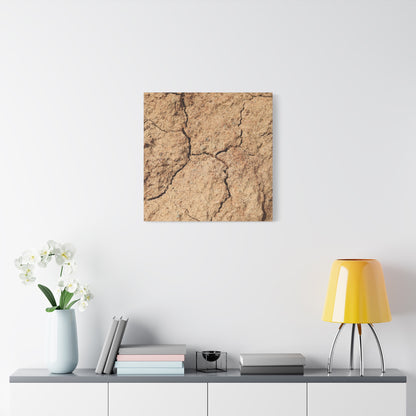 Cracked Earth's Lament - Unique Frameless Canvas Wall Art
