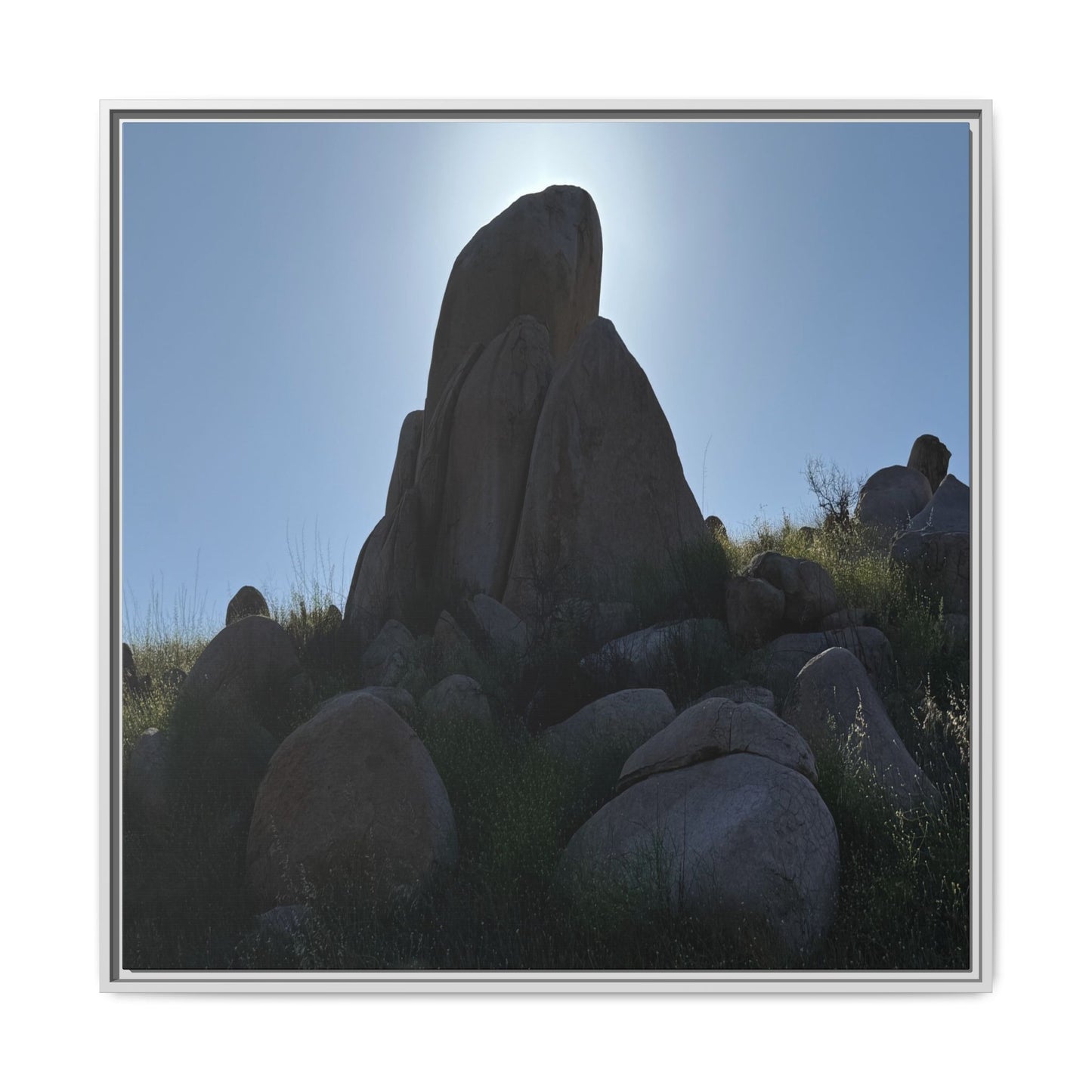 Boulder Silhouette - Unique Stretched Canvas Wall Art