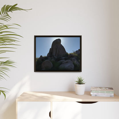 Boulder Silhouette - Unique Stretched Canvas Wall Art