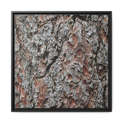 Bark Texture Symphony - Unique Stretched Canvas Wall Art