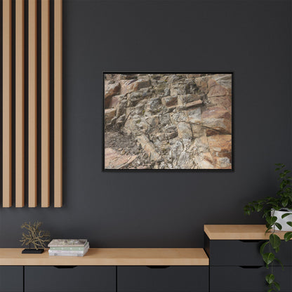 Stone's Silent Story - Unique Stretched Canvas Wall Art