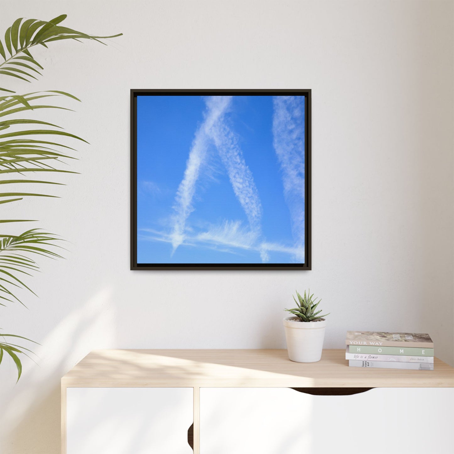 Skyward Whispers - Unique Stretched Canvas Wall Art