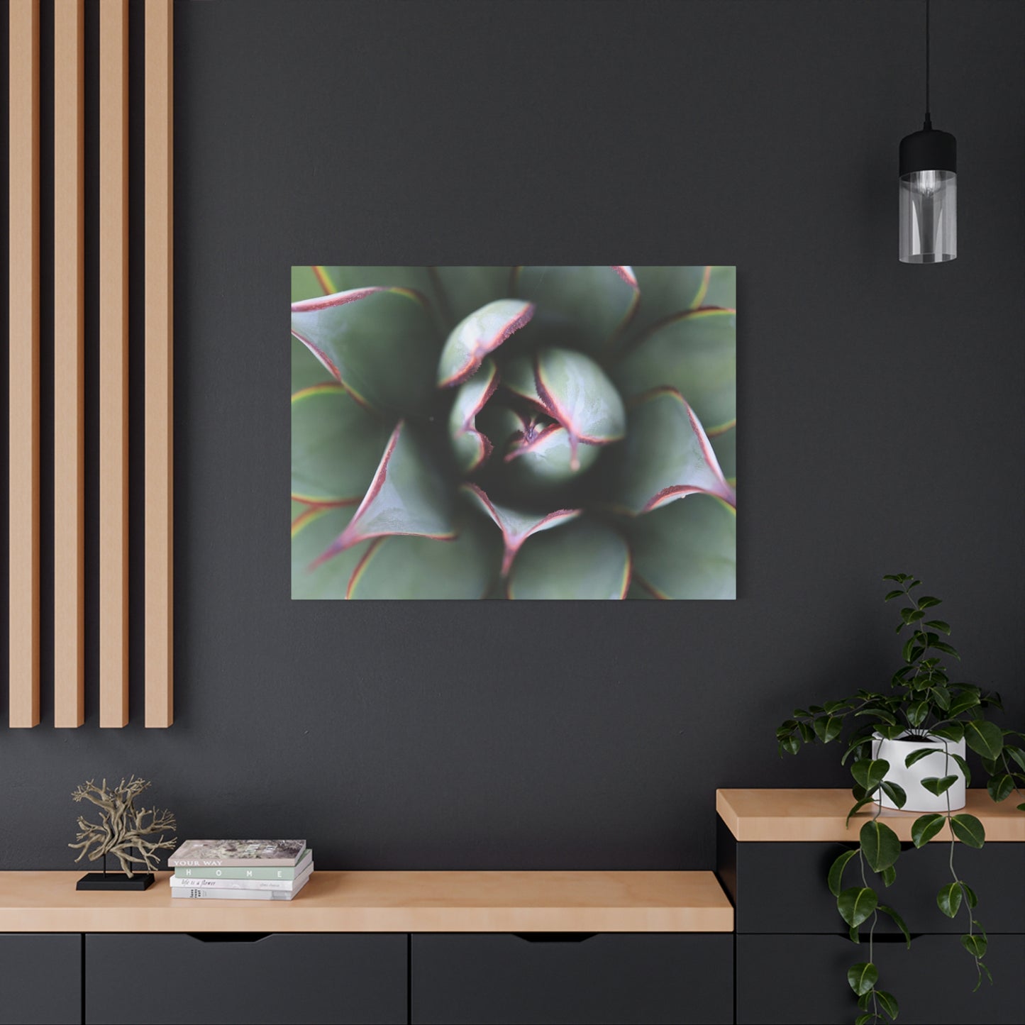 Emerald Spiral - Unique Frameless Canvas Wall Art