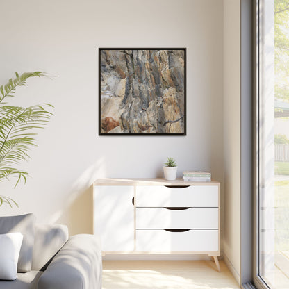 Stone's Silent Symphony - Unique Stretched Canvas Wall Art