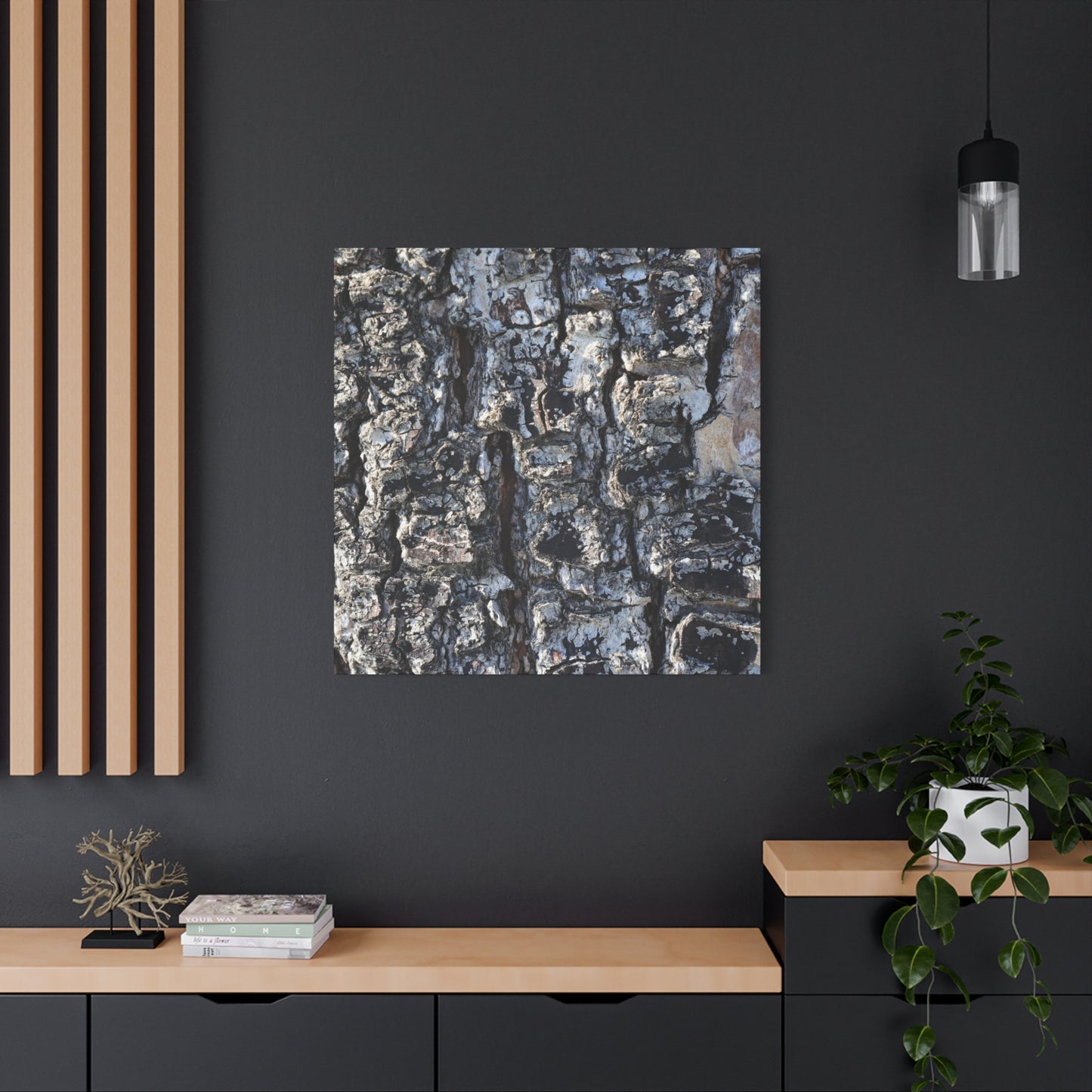 Textured Whispers of the Ancient Tree - Unique Frameless Canvas Wall Art