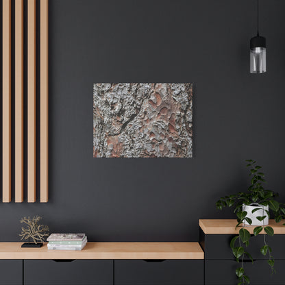 Textured Whispers of Bark - Unique Frameless Canvas Wall Art