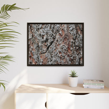 Bark Texture Symphony - Unique Stretched Canvas Wall Art