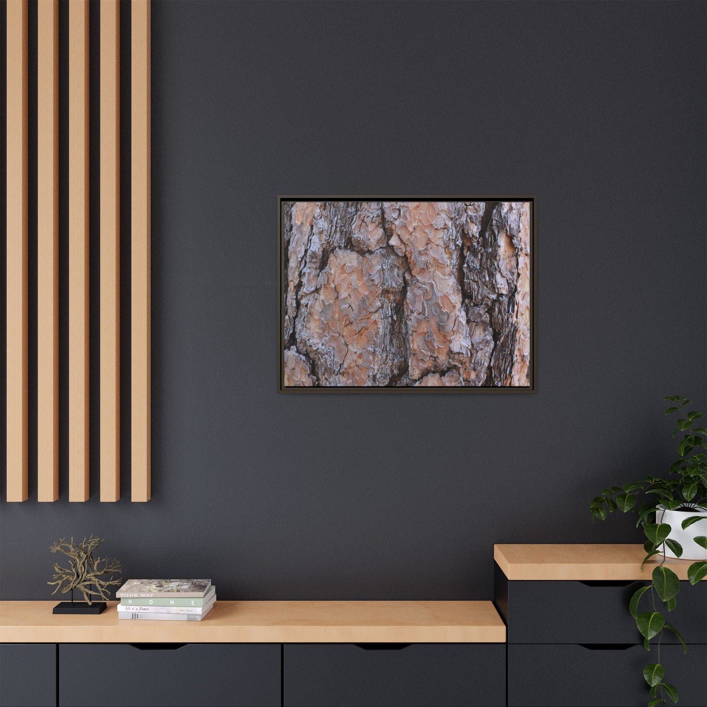 Tree Skin Symphony - Unique Stretched Canvas Wall Art