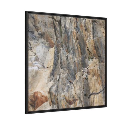 Stone's Silent Symphony - Unique Stretched Canvas Wall Art