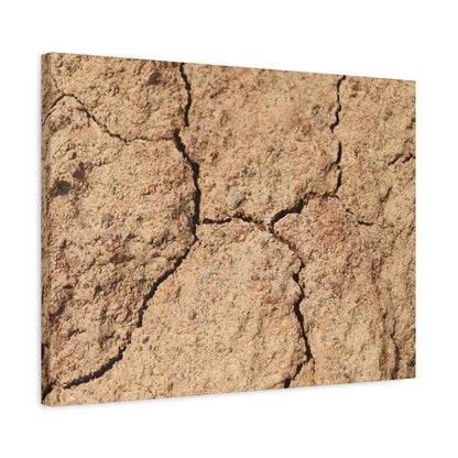 Cracked Earth's Lament - Unique Frameless Canvas Wall Art