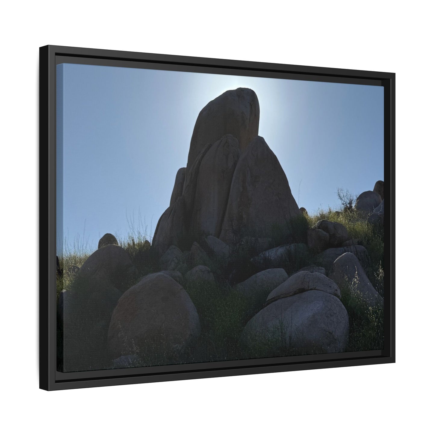Boulder Silhouette - Unique Stretched Canvas Wall Art