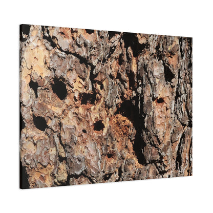 Tree Bark Mosaic - Unique Frameless Canvas Wall Art