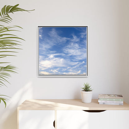 Ethereal Blue Tapestry - Unique Stretched Canvas Wall Art