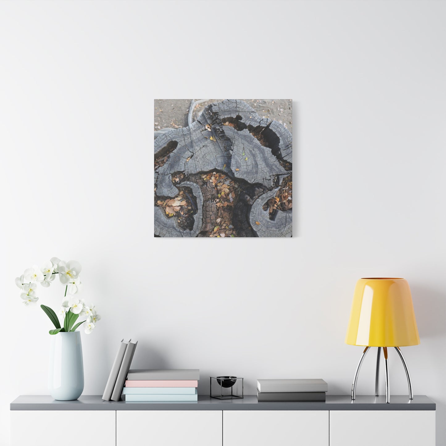 Weathered Woodland Whispers - Unique Frameless Canvas Wall Art
