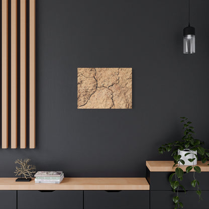 Cracked Earth's Lament - Unique Frameless Canvas Wall Art
