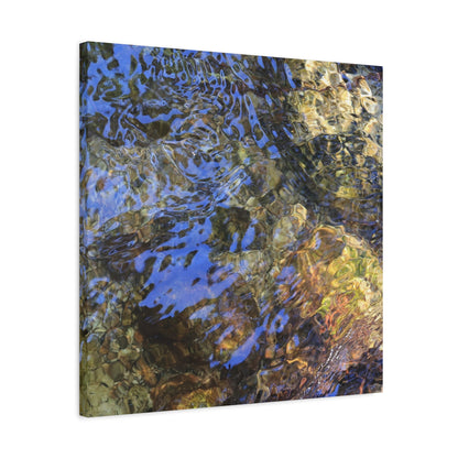Azure Fragments - Unique Frameless Canvas Wall Art