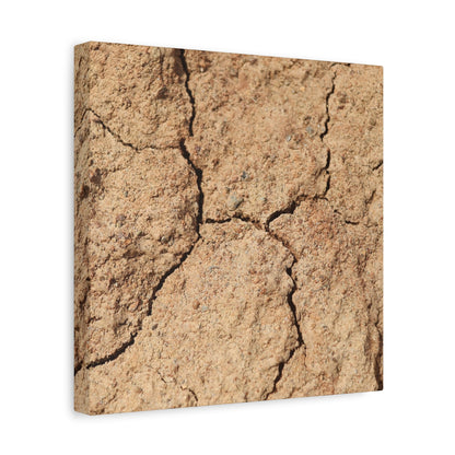 Cracked Earth's Lament - Unique Frameless Canvas Wall Art