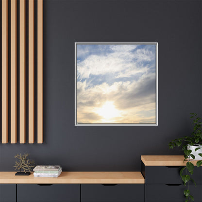 Sky's Ethereal Whisper - Unique Stretched Canvas Wall Art