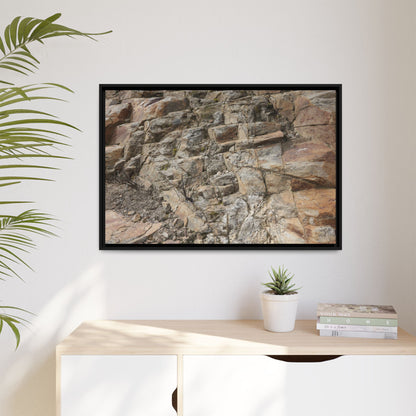 Stone's Silent Story - Unique Stretched Canvas Wall Art