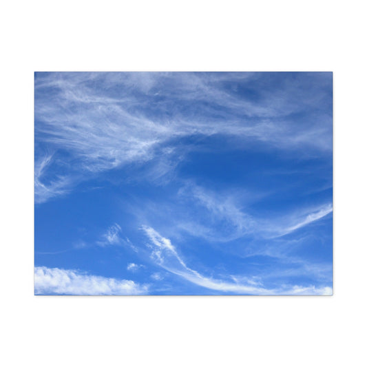 Sky's Ethereal Dance - Unique Frameless Canvas Wall Art