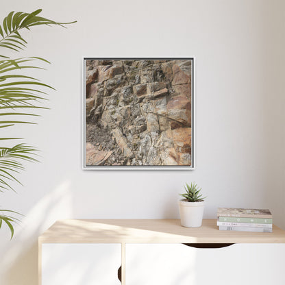 Stone's Silent Story - Unique Stretched Canvas Wall Art