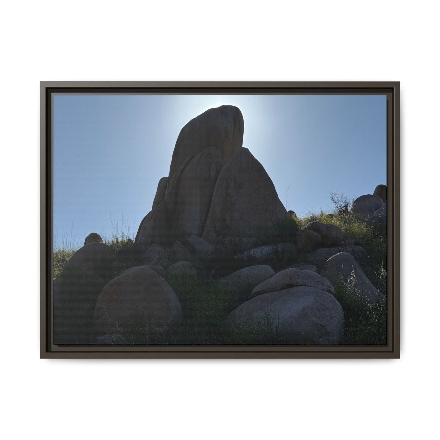 Boulder Silhouette - Unique Stretched Canvas Wall Art
