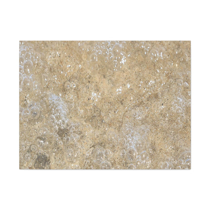 Bubbles in Sand - Unique Frameless Canvas Wall Art