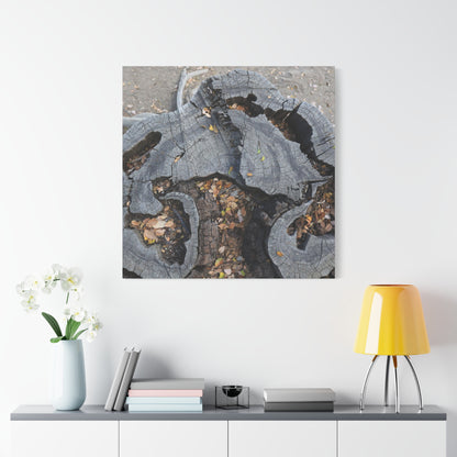 Weathered Woodland Whispers - Unique Frameless Canvas Wall Art