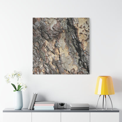 Tree Bark Symphony - Unique Frameless Canvas Wall Art