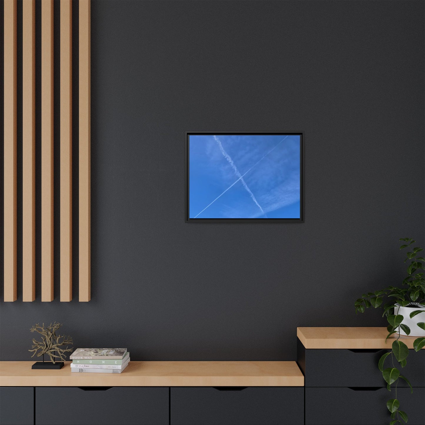 Sky Crossroads - Unique Stretched Canvas Wall Art