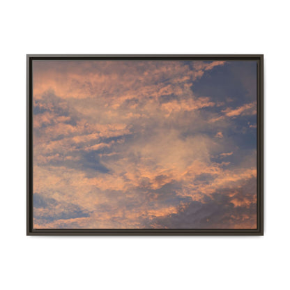 Sunset's Ethereal Canvas - Unique Stretched Canvas Wall Art