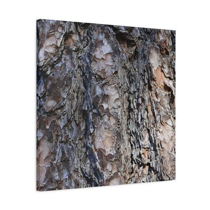 Bark's Rugged Symphony - Unique Frameless Canvas Wall Art