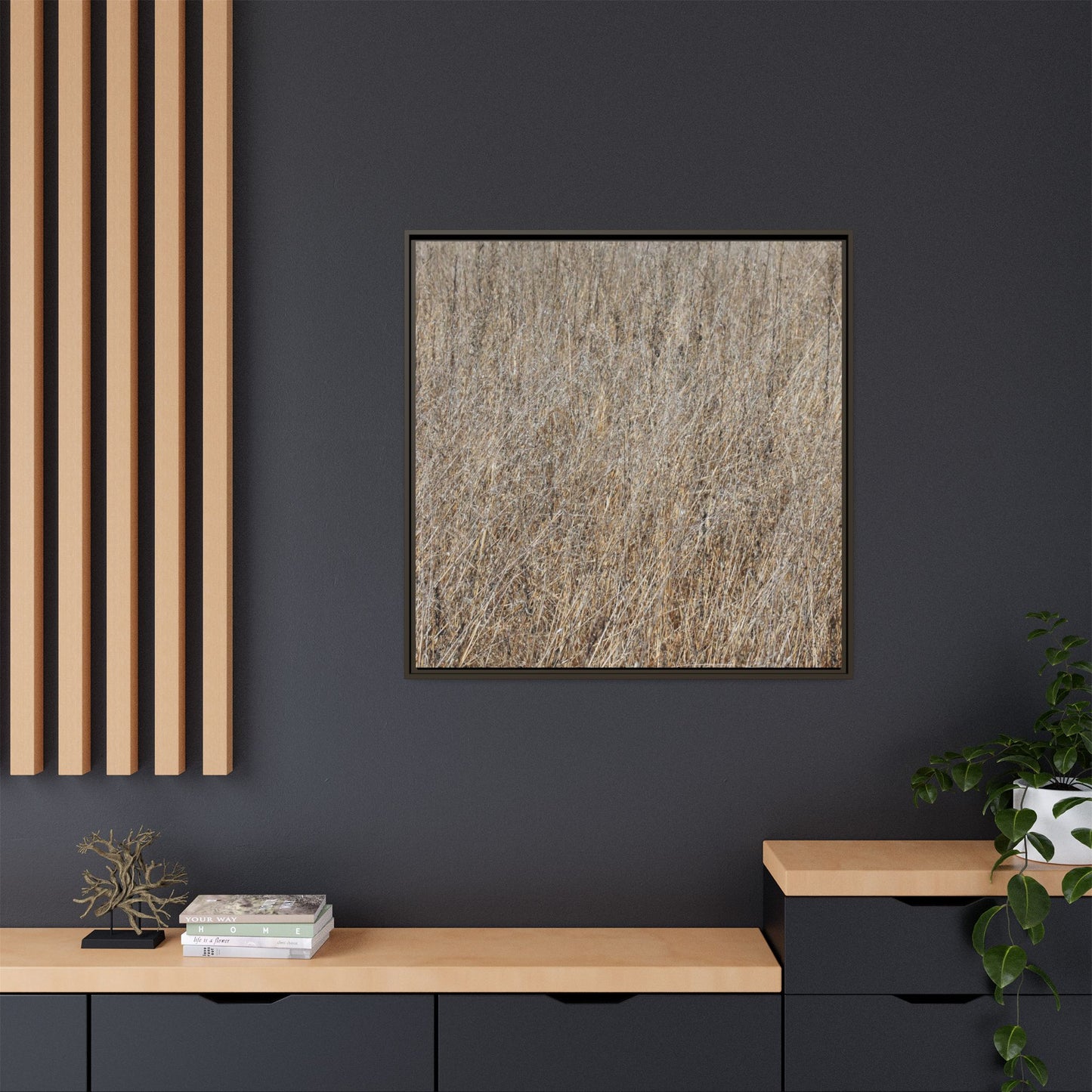 Dry Straw Symphony - Unique Stretched Canvas Wall Art - Art By Earth