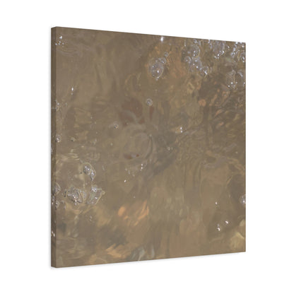 Echoes of Liquid Gold - Unique Frameless Canvas Wall Art